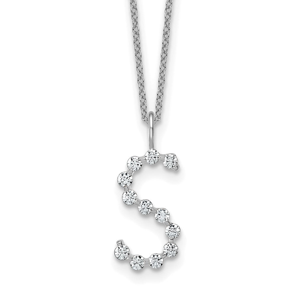 True Origin Lab Grown Diamond VS+ F+ Complete Alphabet S Pendant Necklace