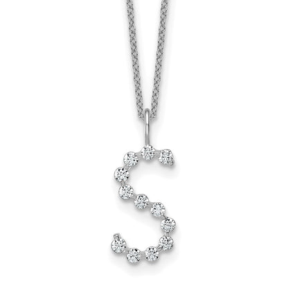 True Origin Lab Grown Diamond VS+ F+ Complete Alphabet S Pendant Necklace