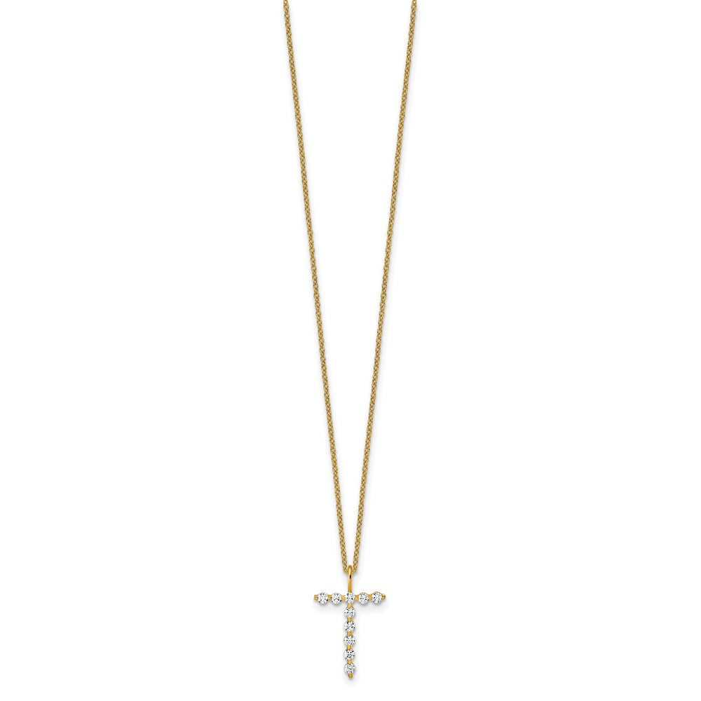 True Origin Lab Grown Diamond VS+ F+ Complete Alphabet T Pendant Necklace