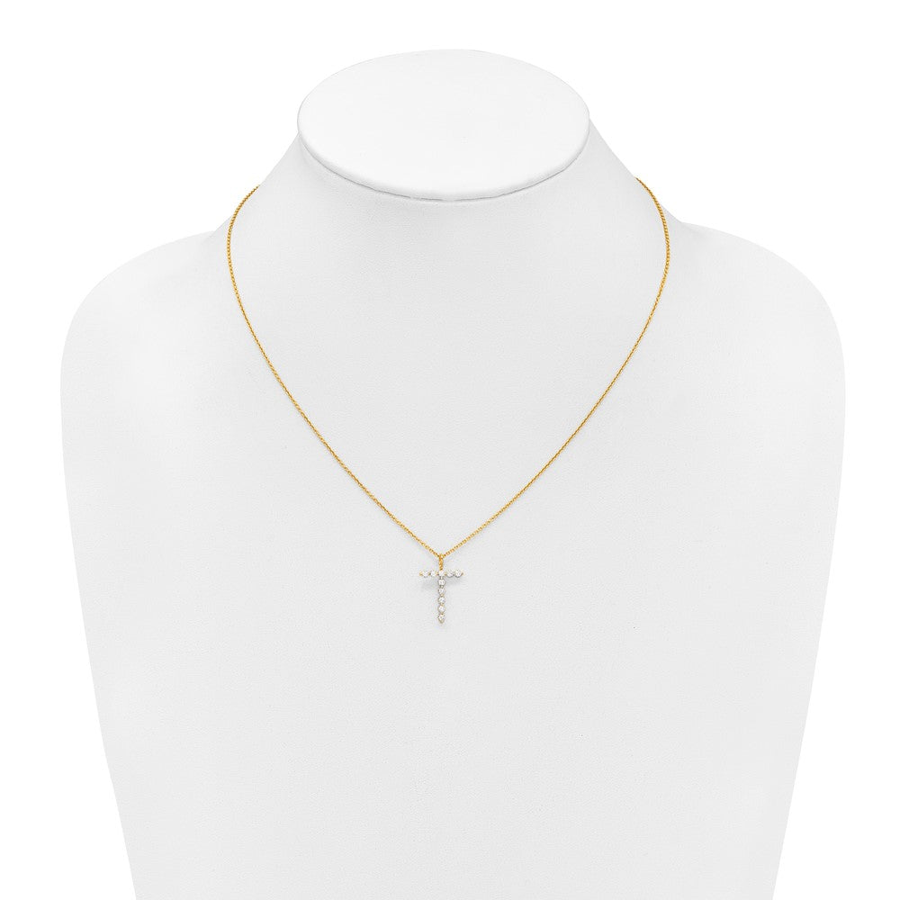 True Origin Lab Grown Diamond VS+ F+ Complete Alphabet T Pendant Necklace