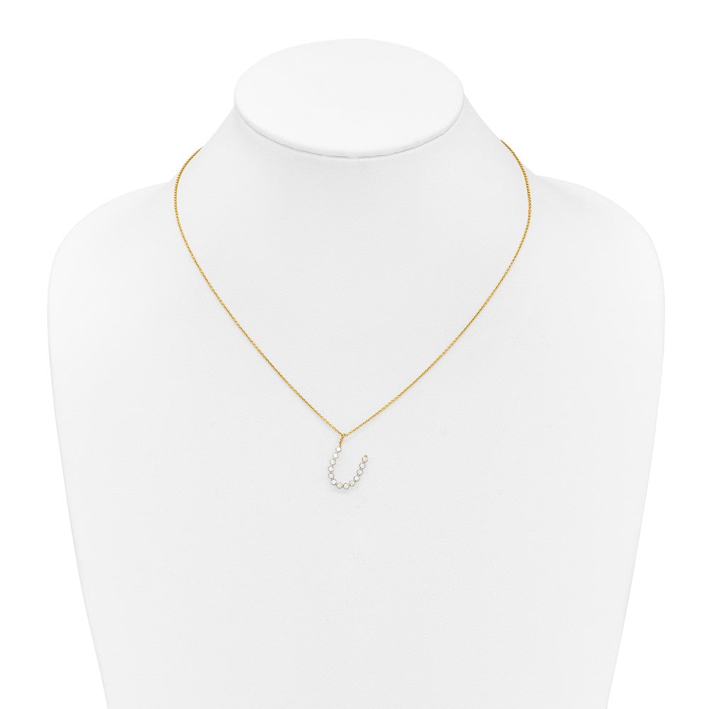True Origin Lab Grown Diamond VS+ F+ Complete Alphabet U Pendant Necklace