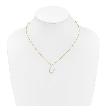 True Origin Lab Grown Diamond VS+ F+ Complete Alphabet U Pendant Necklace