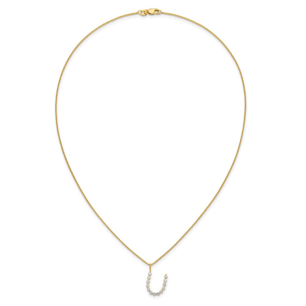 True Origin Lab Grown Diamond VS+ F+ Complete Alphabet U Pendant Necklace