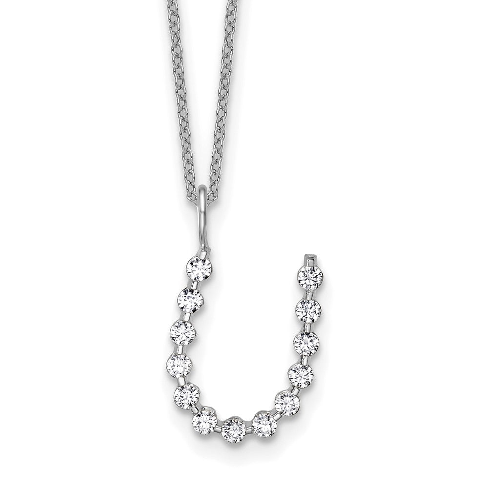 True Origin Lab Grown Diamond VS+ F+ Complete Alphabet U Pendant Necklace