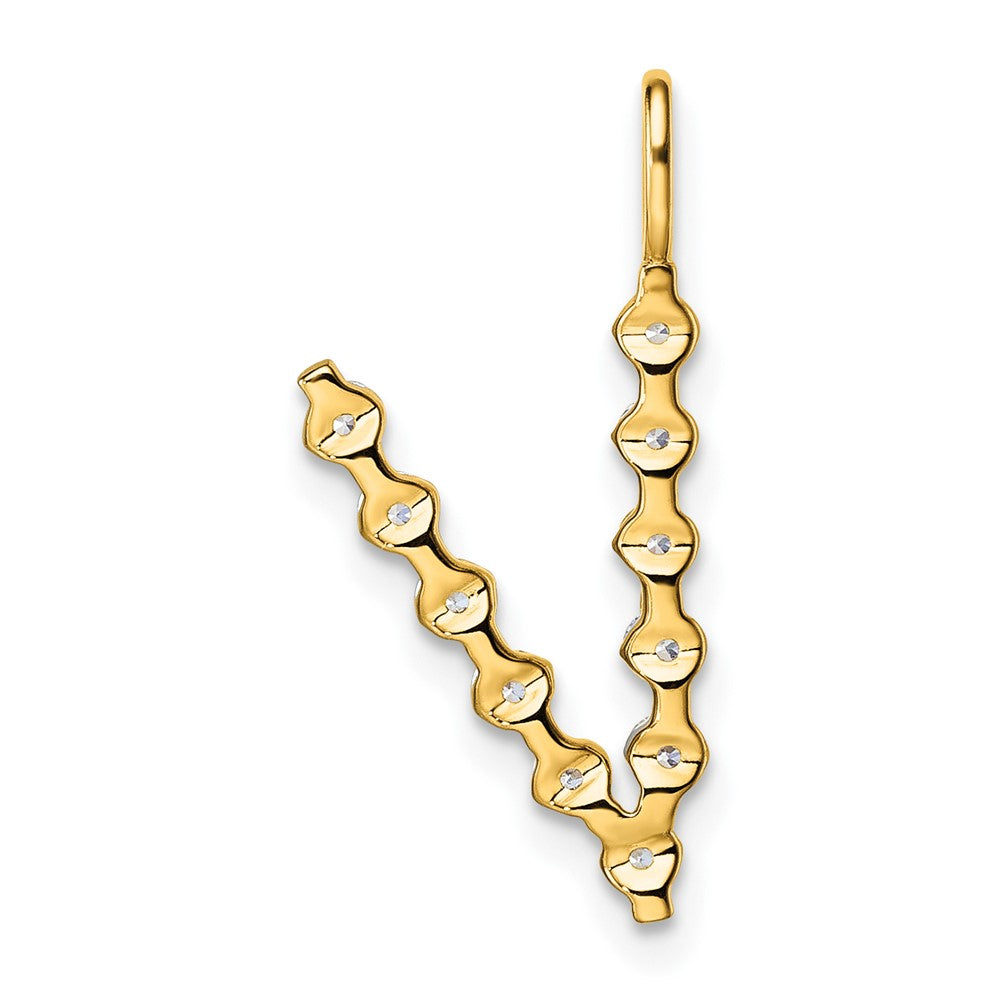 True Origin Lab Grown Diamond VS+ F+ Complete Alphabet V Pendant