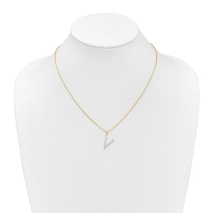 True Origin Lab Grown Diamond VS+ F+ Complete Alphabet V Pendant Necklace