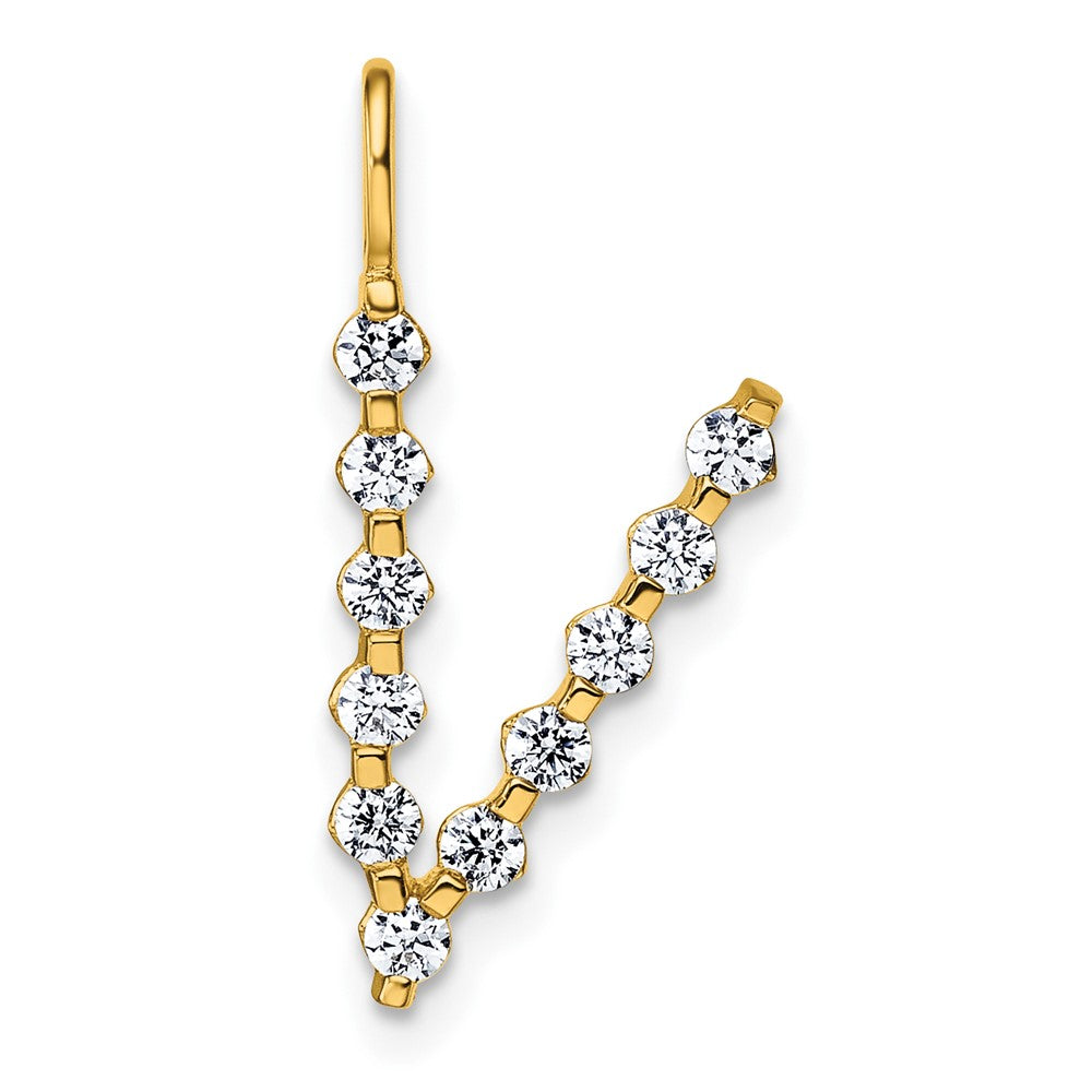 True Origin Lab Grown Diamond VS+ F+ Complete Alphabet V Pendant