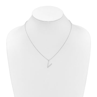 True Origin Lab Grown Diamond VS+ F+ Complete Alphabet V Pendant Necklace