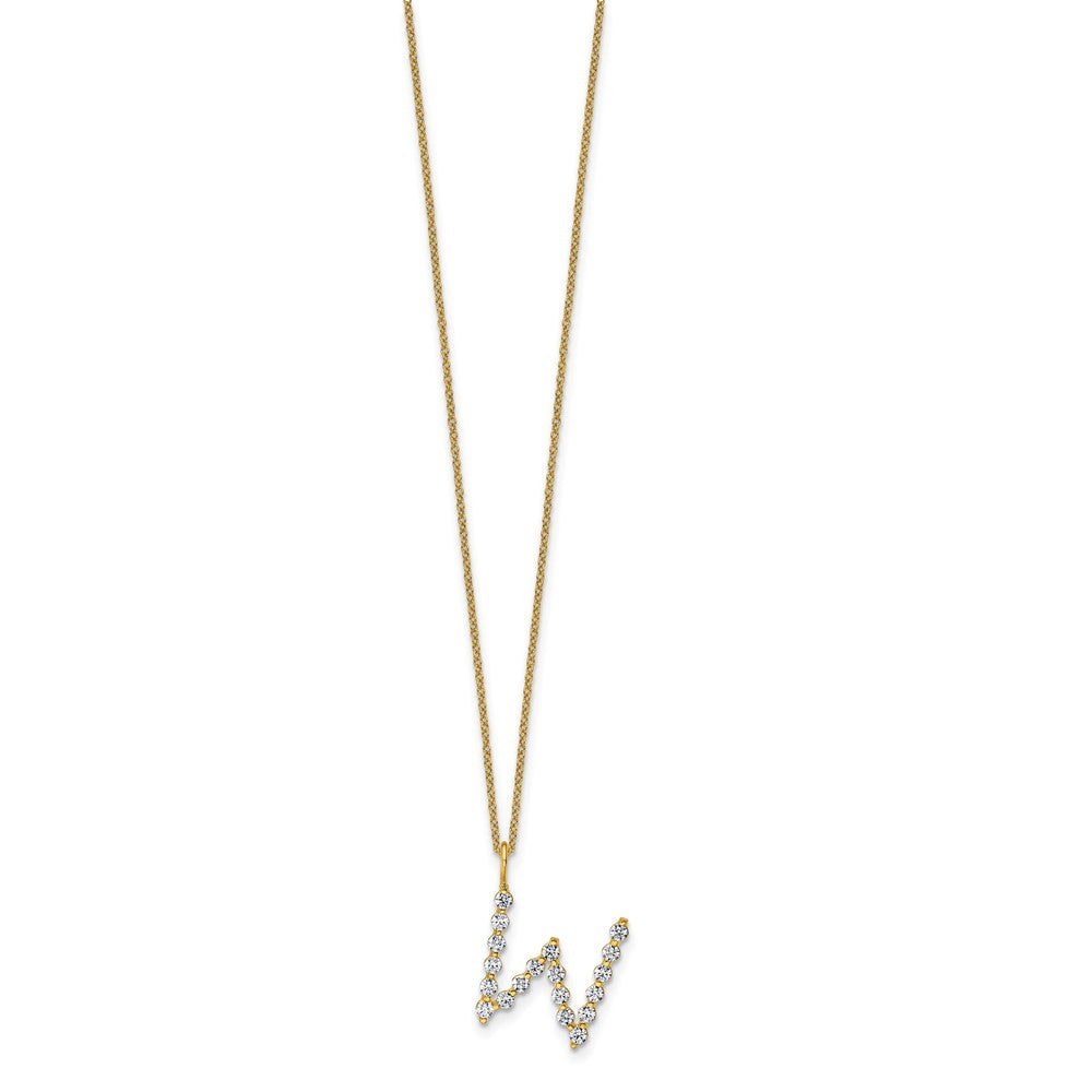 True Origin Lab Grown Diamond VS+ F+ Complete Alphabet W Pendant Necklace