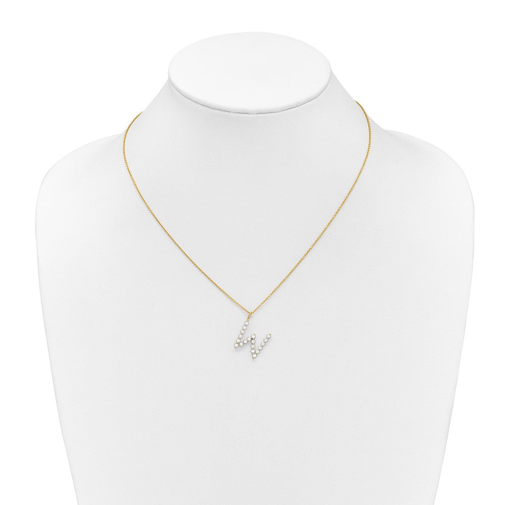 True Origin Lab Grown Diamond VS+ F+ Complete Alphabet W Pendant Necklace