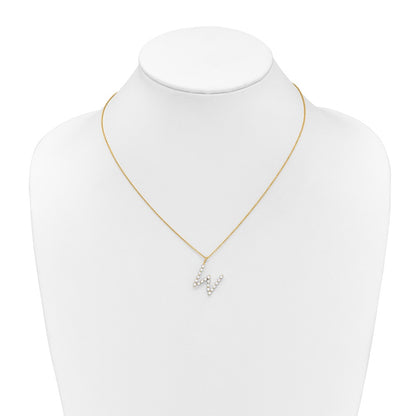 True Origin Lab Grown Diamond VS+ F+ Complete Alphabet W Pendant Necklace