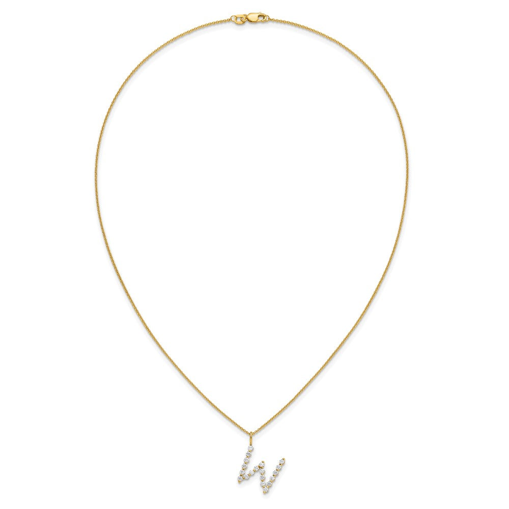 True Origin Lab Grown Diamond VS+ F+ Complete Alphabet W Pendant Necklace