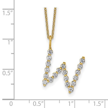 True Origin Lab Grown Diamond VS+ F+ Complete Alphabet W Pendant Necklace