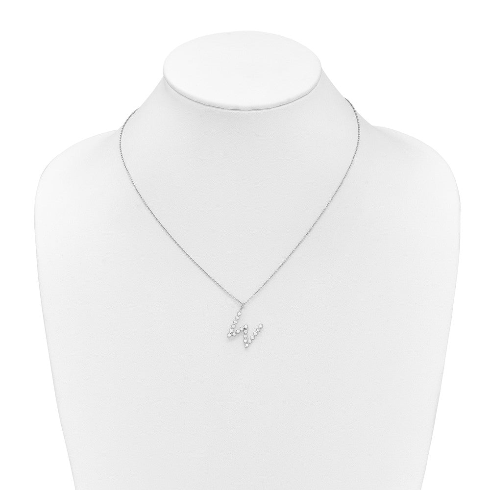 True Origin Lab Grown Diamond VS+ F+ Complete Alphabet W Pendant Necklace