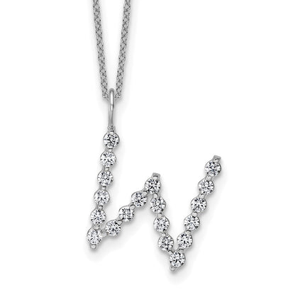 True Origin Lab Grown Diamond VS+ F+ Complete Alphabet W Pendant Necklace