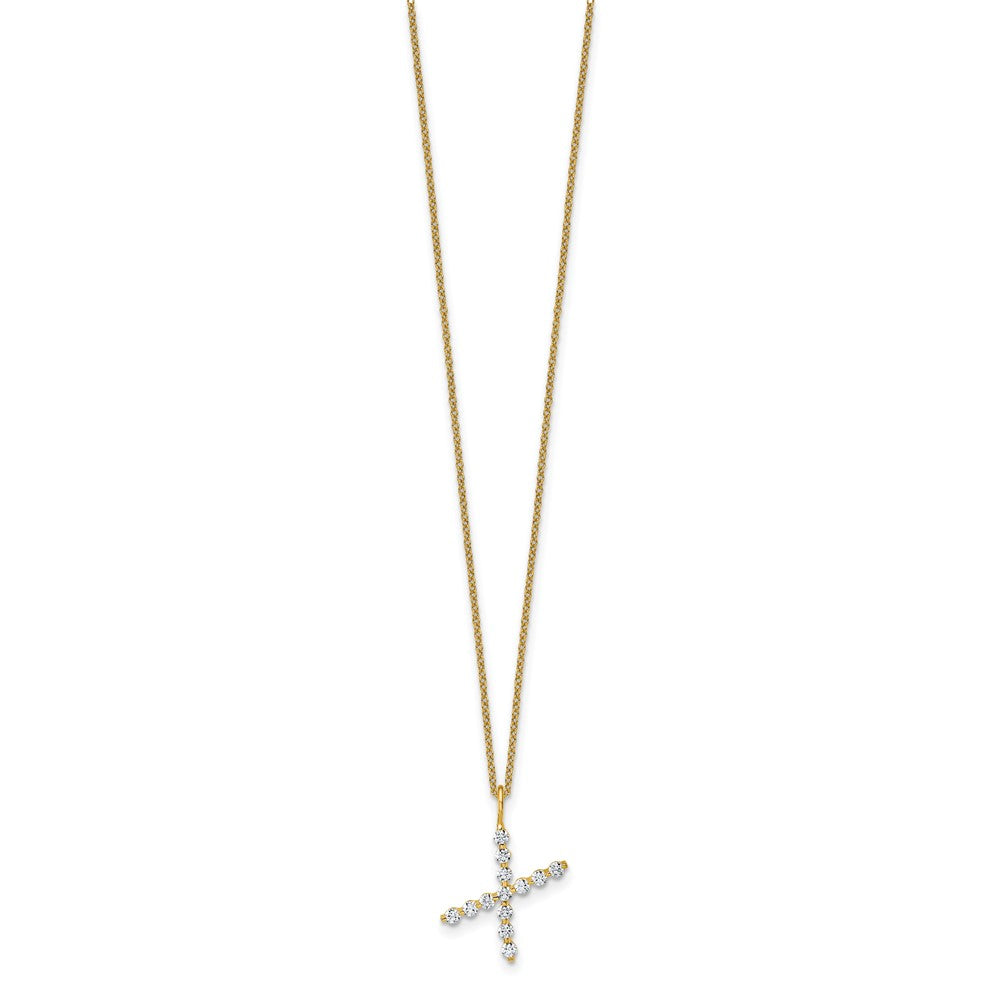 True Origin Lab Grown Diamond VS+ F+ Complete Alphabet X Pendant Necklace