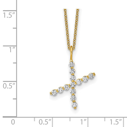True Origin Lab Grown Diamond VS+ F+ Complete Alphabet X Pendant Necklace