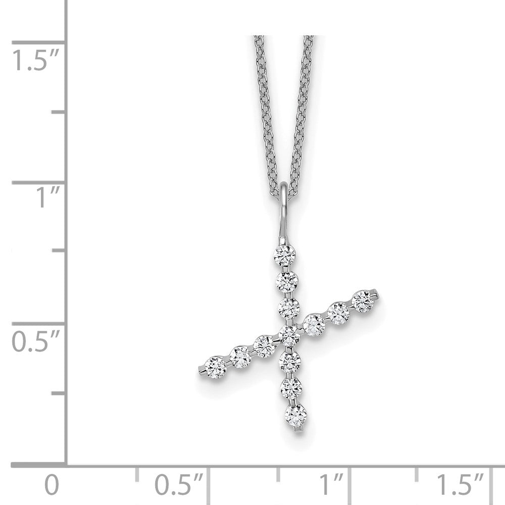 True Origin Lab Grown Diamond VS+ F+ Complete Alphabet X Pendant Necklace