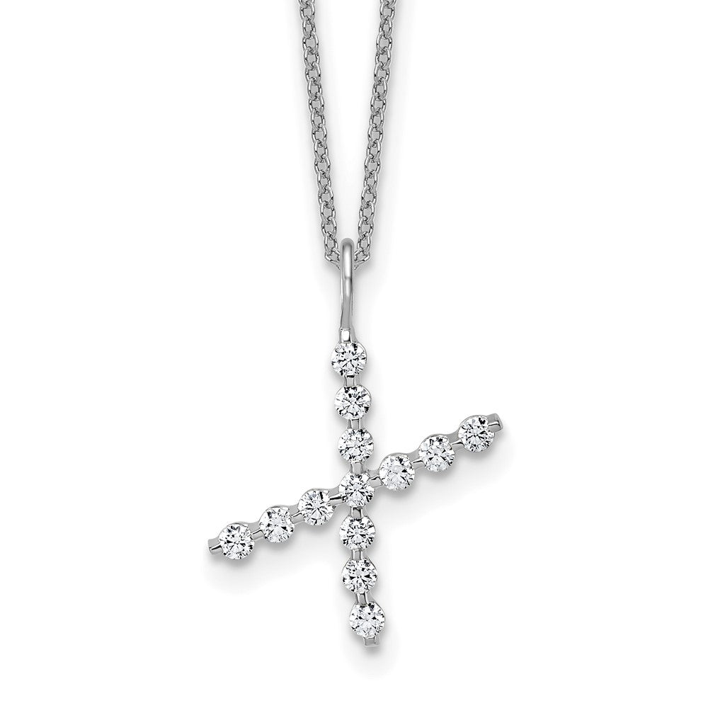 True Origin Lab Grown Diamond VS+ F+ Complete Alphabet X Pendant Necklace