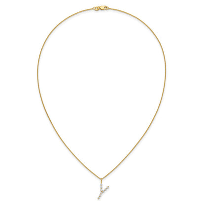 True Origin Lab Grown Diamond VS+ F+ Complete Alphabet Y Pendant Necklace