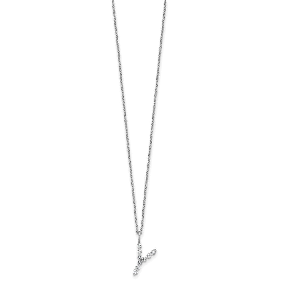 True Origin Lab Grown Diamond VS+ F+ Complete Alphabet Y Pendant Necklace