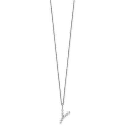 True Origin Lab Grown Diamond VS+ F+ Complete Alphabet Y Pendant Necklace
