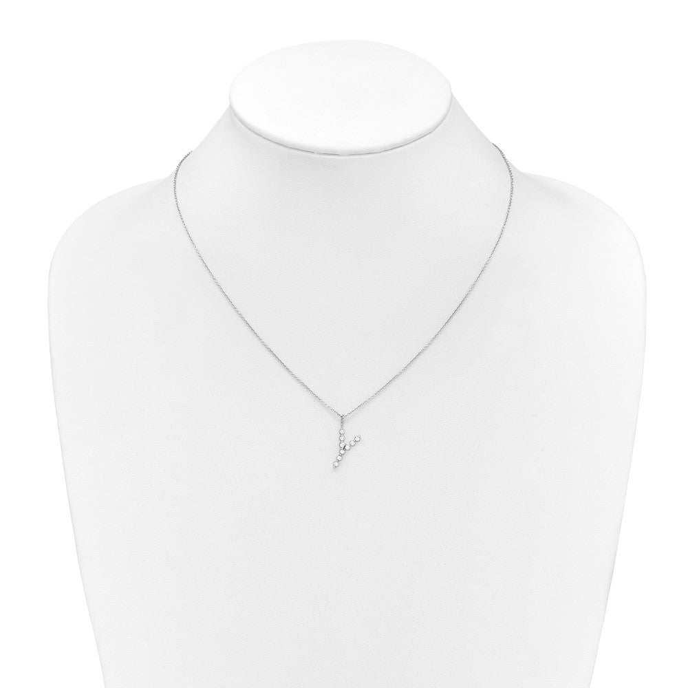 True Origin Lab Grown Diamond VS+ F+ Complete Alphabet Y Pendant Necklace