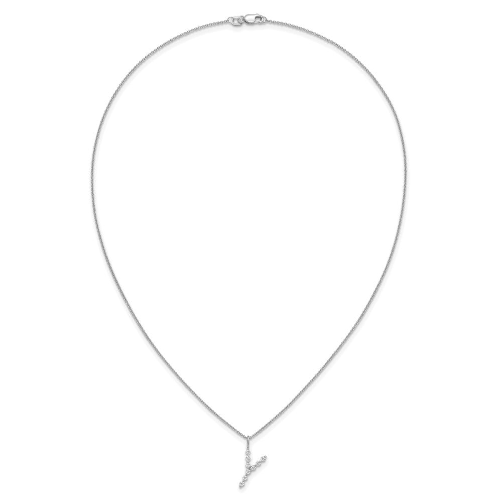 True Origin Lab Grown Diamond VS+ F+ Complete Alphabet Y Pendant Necklace