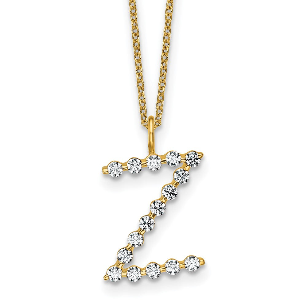 True Origin Lab Grown Diamond VS+ F+ Complete Alphabet Z Pendant Necklace