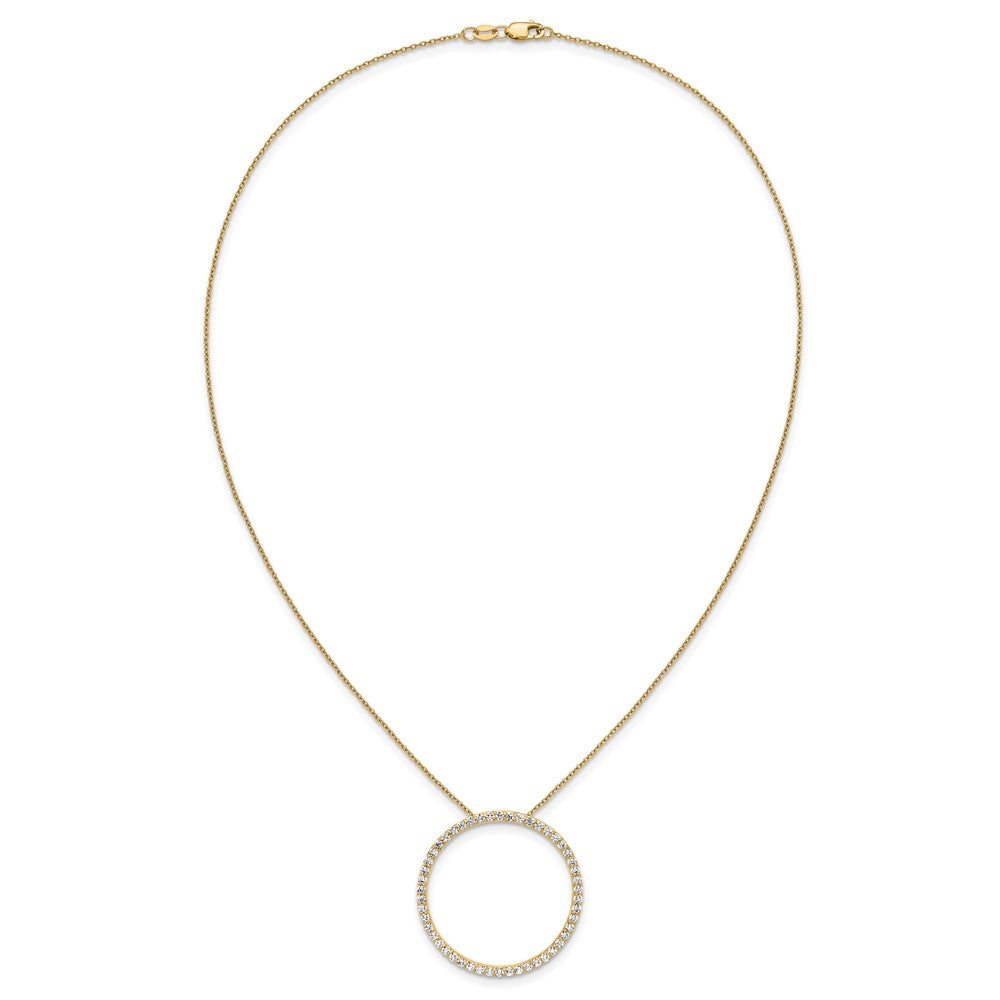 True Origin Lab Grown Diamond VS+ F+ Complete 18 in Eternity Pendant Necklace