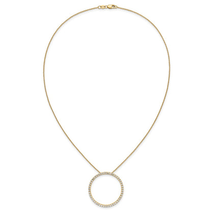 True Origin Lab Grown Diamond VS+ F+ Complete 18 in Eternity Pendant Necklace
