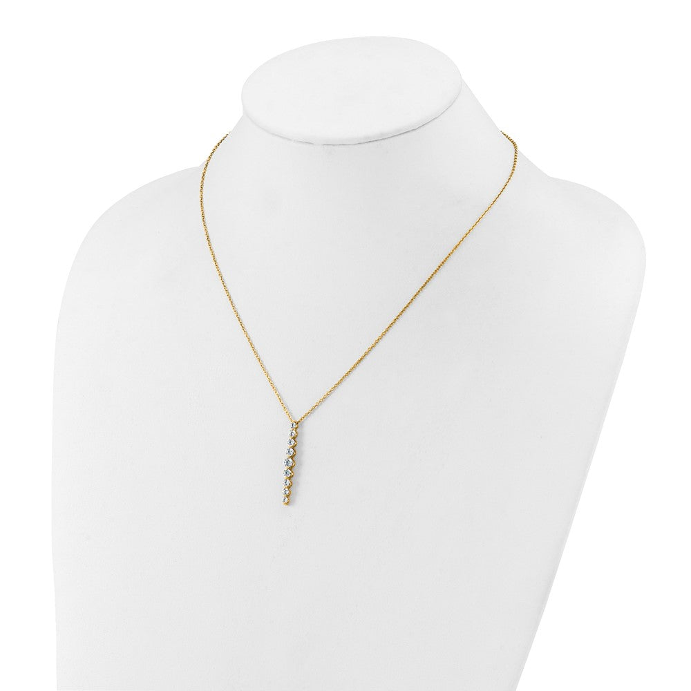 True Origin Lab Grown Diamond VS+ F+ 18 in Complete Vertical Slide Necklace