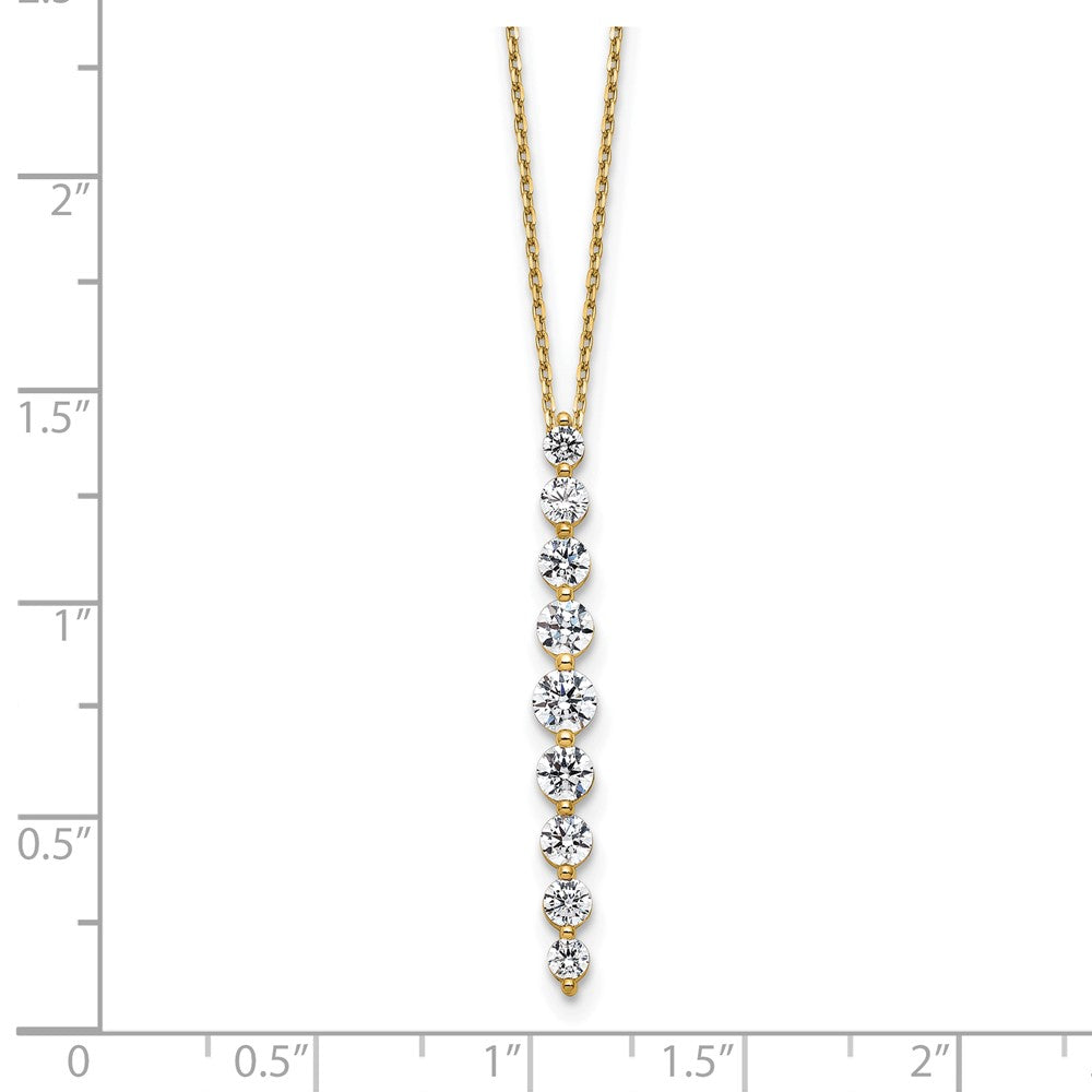 True Origin Lab Grown Diamond VS+ F+ 18 in Complete Vertical Slide Necklace