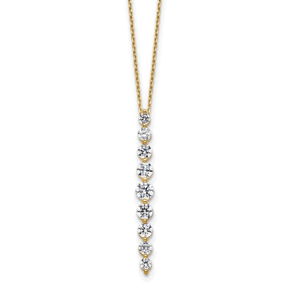 True Origin Lab Grown Diamond VS+ F+ 18 in Complete Vertical Slide Necklace