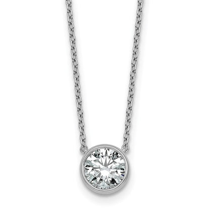 Lab Grown Round Brilliant Solitaire Diamond Necklace - 1.50 Carat