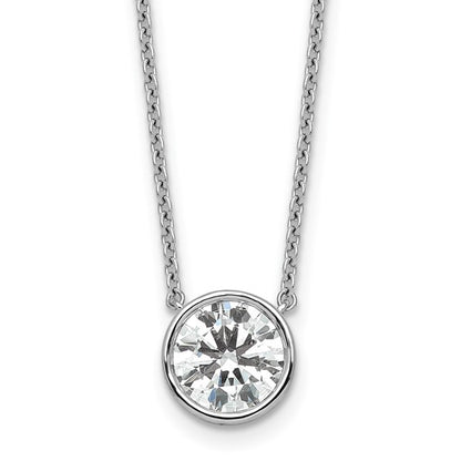 Lab Grown Round Brilliant Solitaire Diamond Necklace - 2.00 Carat