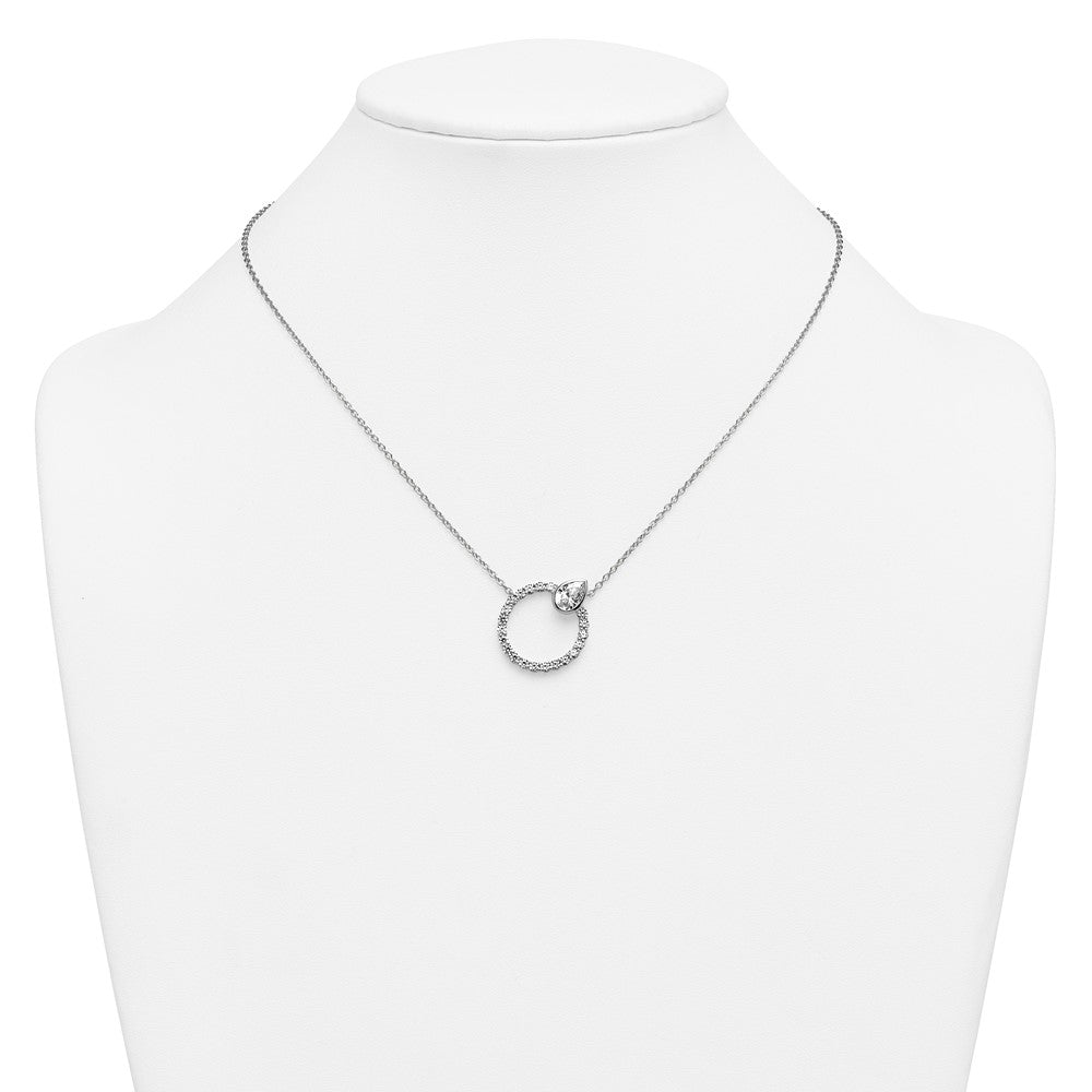 True Origin Lab Grown Diamond VS+ F+ Complete Pear Bezel-Set Eternity Necklace