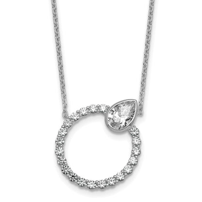 True Origin Lab Grown Diamond VS+ F+ Complete Pear Bezel-Set Eternity Necklace