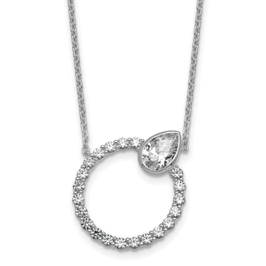 True Origin Lab Grown Diamond VS+ F+ Complete Pear Bezel-Set Eternity Necklace