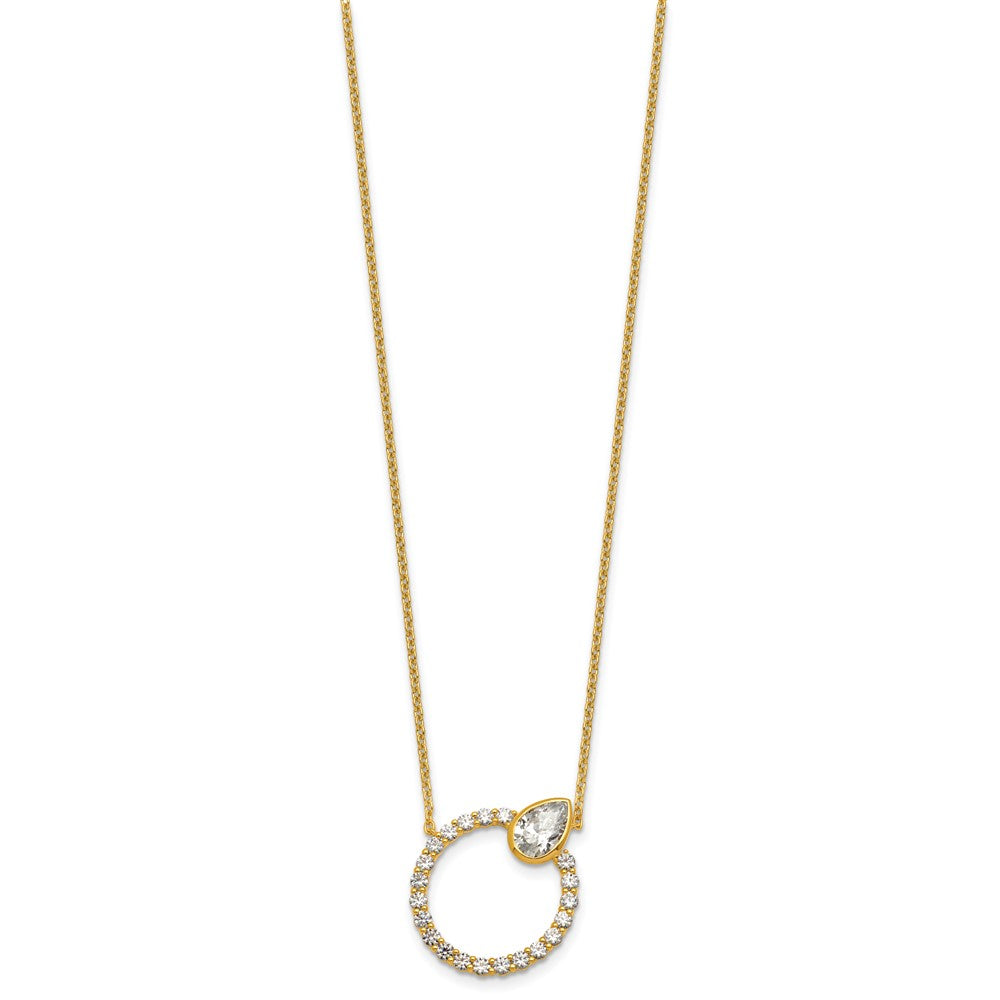 True Origin Lab Grown Diamond VS+ F+ Complete Pear Bezel-Set Eternity Necklace
