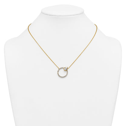 True Origin Lab Grown Diamond VS+ F+ Complete Pear Bezel-Set Eternity Necklace
