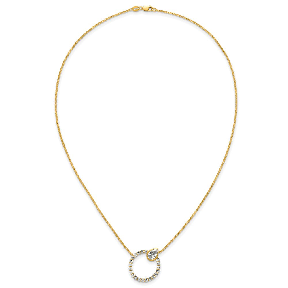 True Origin Lab Grown Diamond VS+ F+ Complete Pear Bezel-Set Eternity Necklace