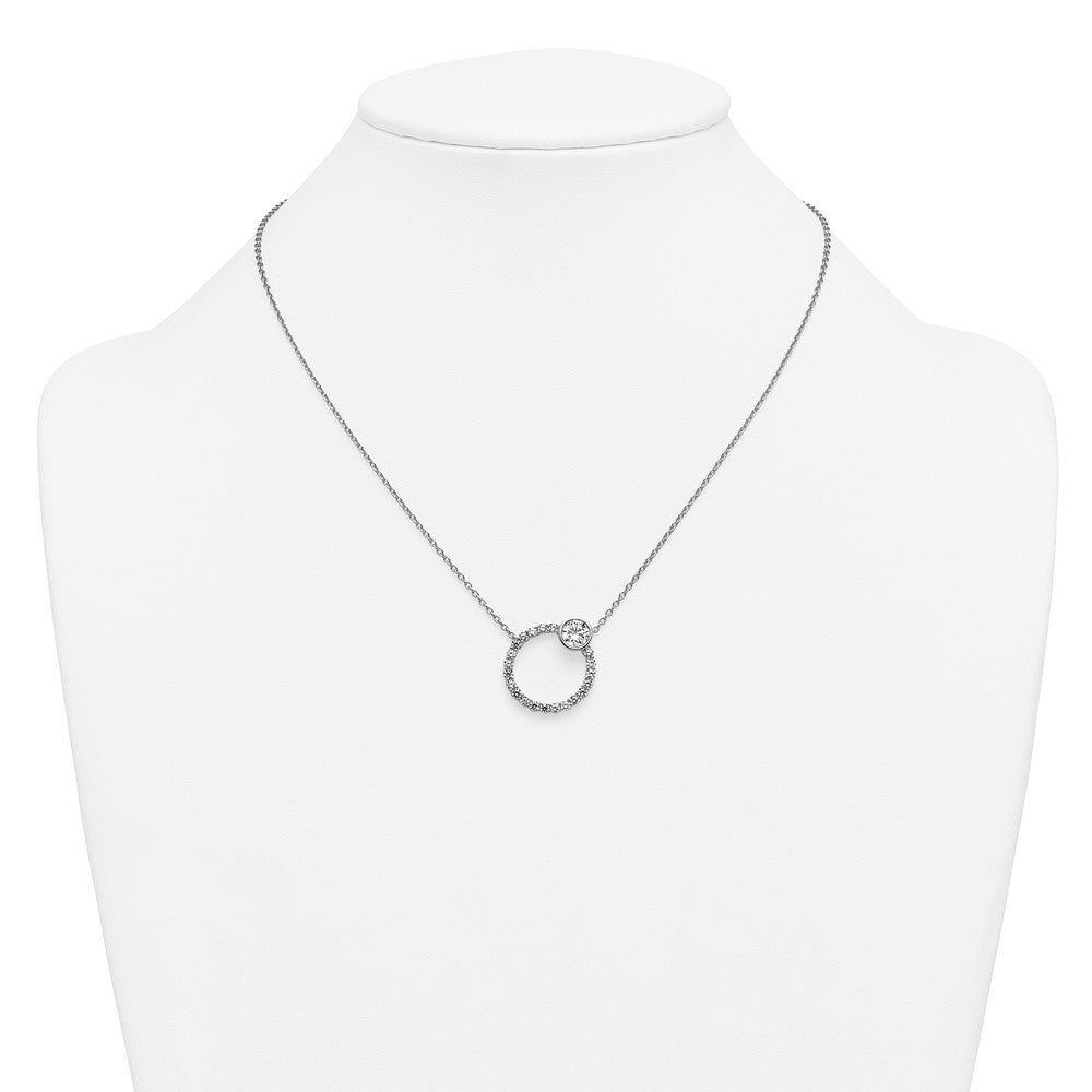 True Origin Lab Grown Diamond VS+ F+ Complete Round Bezel-Set Eternity Necklace