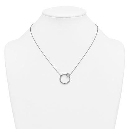 True Origin Lab Grown Diamond VS+ F+ Complete Round Bezel-Set Eternity Necklace
