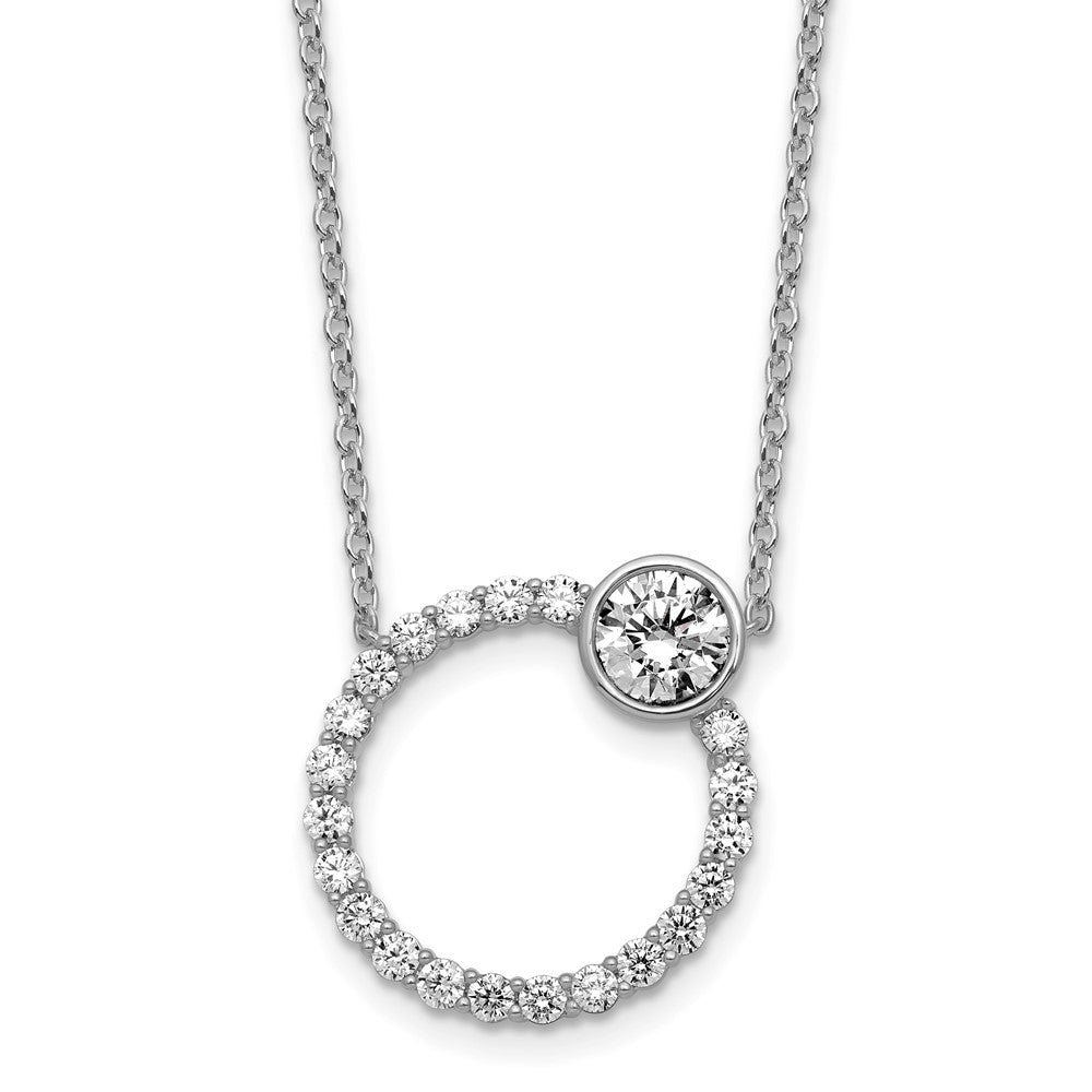 True Origin Lab Grown Diamond VS+ F+ Complete Round Bezel-Set Eternity Necklace