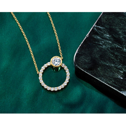 True Origin Lab Grown Diamond VS+ F+ Complete Round Bezel-Set Eternity Necklace