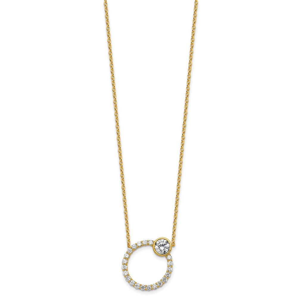 True Origin Lab Grown Diamond VS+ F+ Complete Round Bezel-Set Eternity Necklace