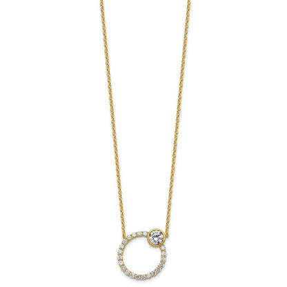 True Origin Lab Grown Diamond VS+ F+ Complete Round Bezel-Set Eternity Necklace