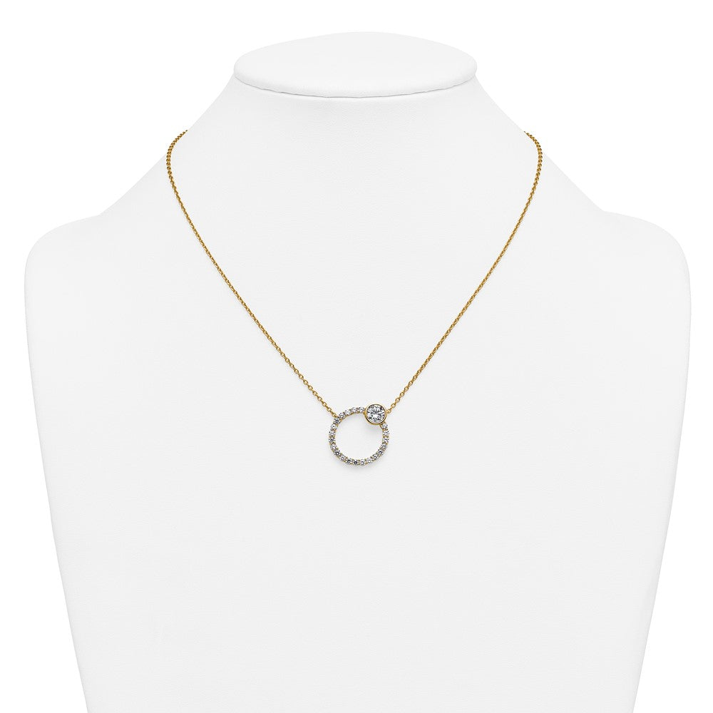 True Origin Lab Grown Diamond VS+ F+ Complete Round Bezel-Set Eternity Necklace