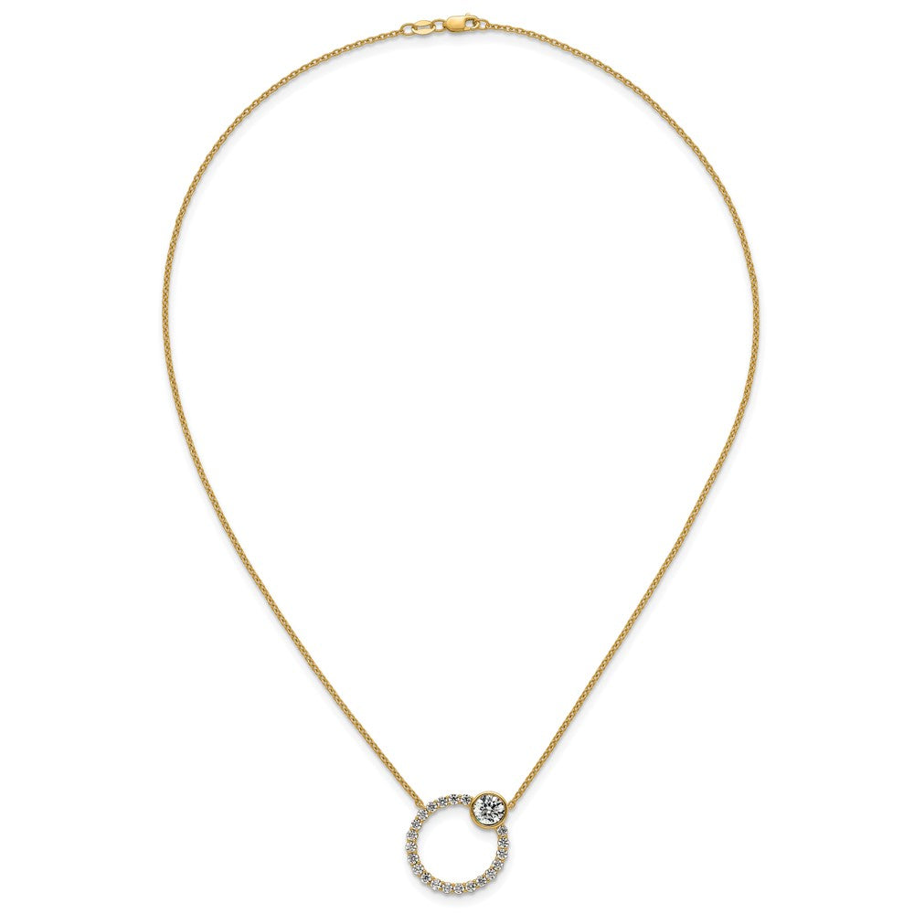 True Origin Lab Grown Diamond VS+ F+ Complete Round Bezel-Set Eternity Necklace